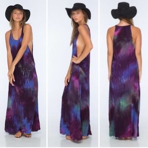 INDAH Pilar Open Side Maxi Dress Cosmic Tie Dye XS